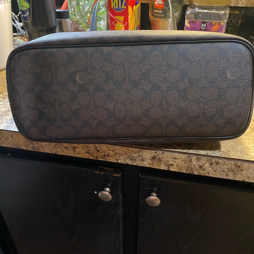 Coach Signature Brown and Black Tote - Picture 7 of 7